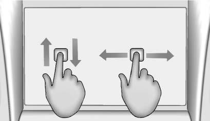 Applikationsfält Infotainmentgester Använd följande fingergester för att styra infotainmentsystemet.