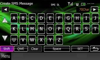 Bluetooth-kontroll Skapa ett nytt meddelande 1 Tryck på [Create Message] på skärmen SMS Select. Skärmen SMS Create Menu visas. 2 Tryck på [ ] eller [Direct Number].