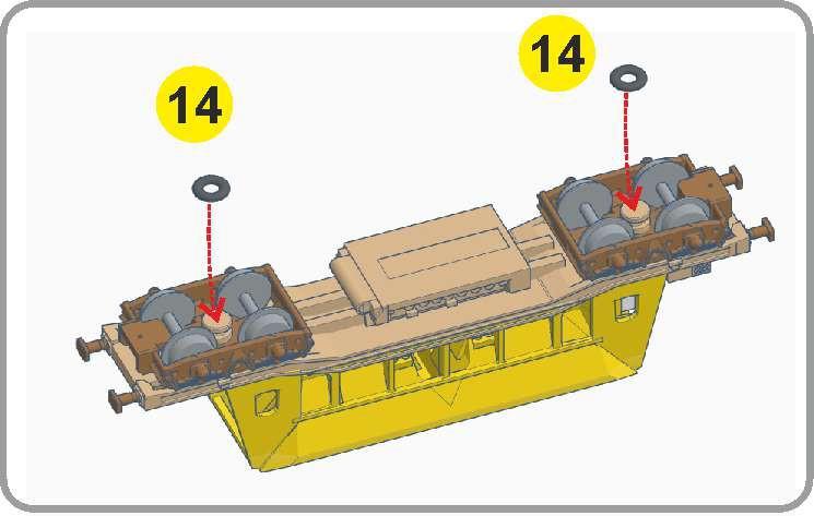 ände mot de upphöjda avsatserna - Plattform A(4) i änden med apparatskåpet - Apparatskåpet (2) limmas mot väggen vid