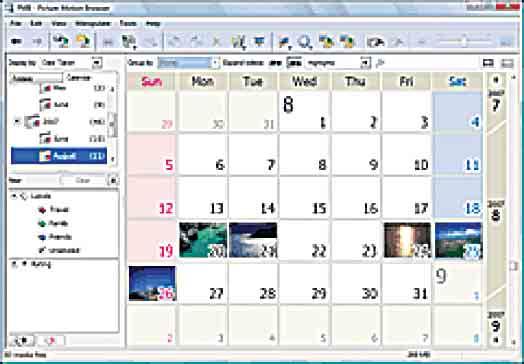 Organisera bilderna på en kalender på datorn efter tagningsdatumet. Se PMB-guiden för närmare detaljer.