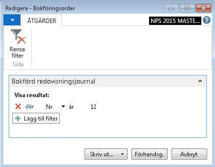Klicka på Skriv ut för att skriva ut rapporten på papper och på Förhandsgranska för att visa rapporten på skärmen.