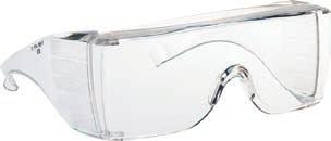 GLASÖGON FÖR GLASÖGONBÄRARE Personliga glasögon med slipade glas räknas inte som skyddsutrustning och ger inte ett tillfredsställande skydd.