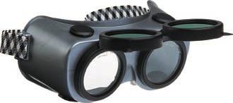 Noris Svetsglasögon Korgglasögon av boxtyp för svetsning, med indirekt ventilation och fällbara linser som även kan användas ovanpå vanliga glasögon Lins av laminerat klarglas med fällbar