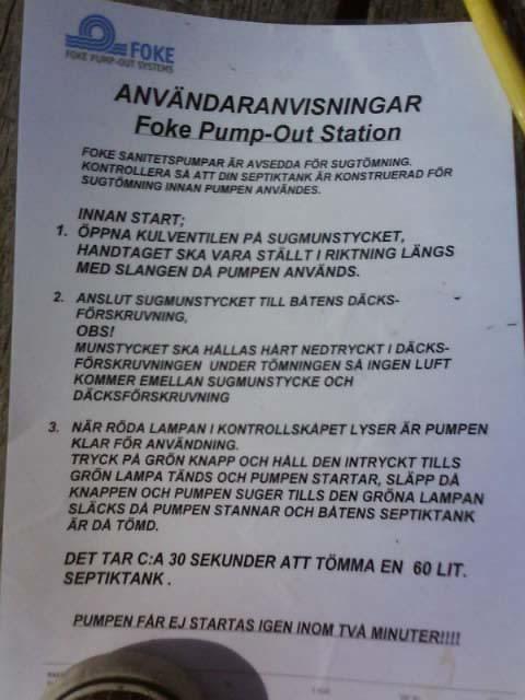 finska Sjöfartsverket. Gör så här 1. Ta slangen från hållaren och starta maskinen.