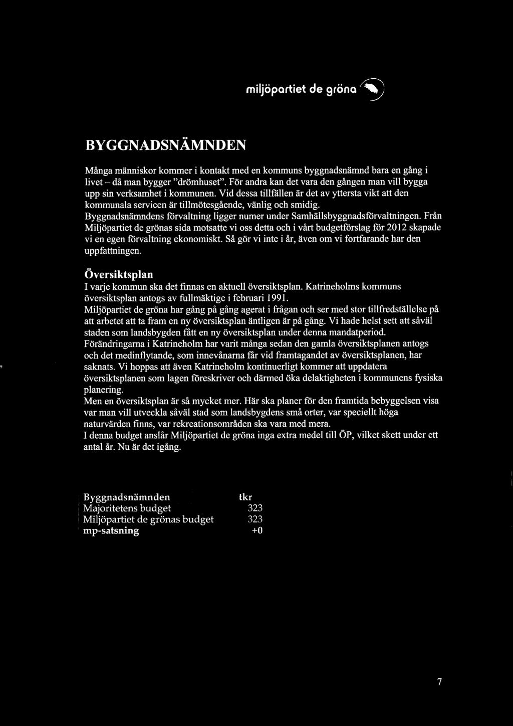 Byggnadsnämndens förvaltning ligger numer under Samhällsbyggnadsförvaltningen.