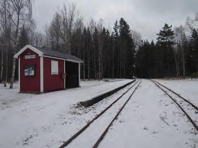 En helt ny hållplats med stensatt perrong har anlagts av museijärnvägen i Älgaryd.