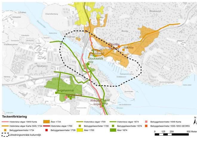 Den södra delen av trafikplats Bergshamra karaktäriseras av flerfiliga vägbanor med korsande trafik, i plan och på bro.