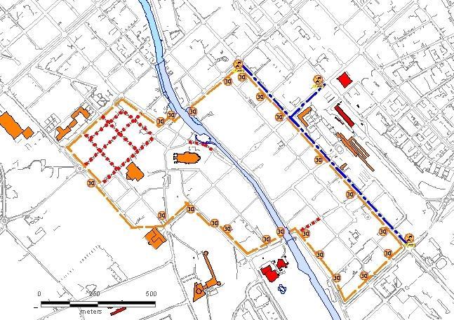 10 (15) Åtgärder Enligt åtgärdsplanen ska följande åtgärder genomföras under 2010: Hastighetssänkning i delar av innerstaden till 30 km/h Begränsad framkomlighet o Åtgärder för att minska