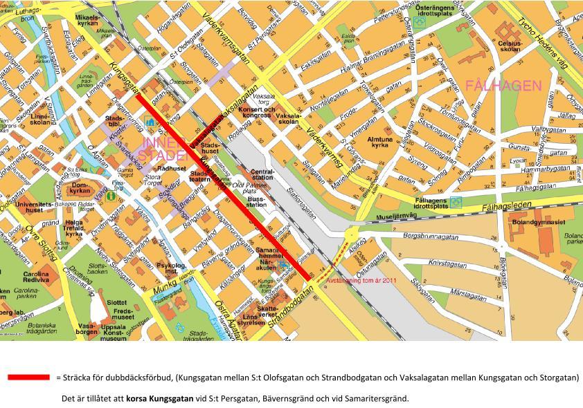 11 (15) Åtgärder för att begränsa framkomligheten Strandbodgatan kommer att öppnas för trafik i november/december 2011 vilket kan komma att avlasta Kungsgatan.