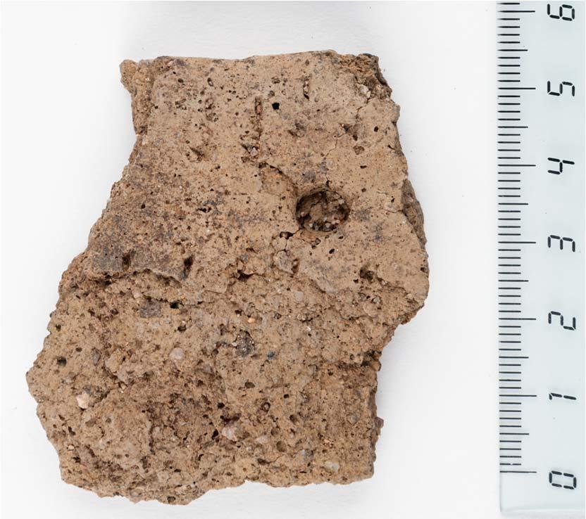 Figur 9. En mynningsskärva med grop (Fnr 30).