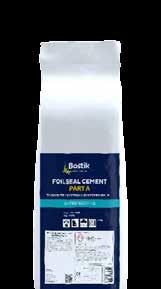 TÄTSKIKTSSYSTEM BOSTIK PRO FOIL SEAL GRAB Skarvförseglingslim för Bostik Wetroom Foil System FOIL SEAL CEMENT PART A Pulverdel i skarvförseglingslim i tätskikt tillsammans med Foil Seal Cement Part B