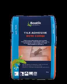 TÄTSKIKTSSYSTEM BOSTIK PRO 8010 COMBI 8020 FLOOR & WALL 8050 WHITE DR Allround för vägg och golv För inomhusbruk, golv och vägg Vit, dammreducerad fästmassa Sättning av kakel, klinker, granit -