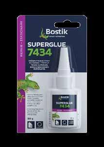 SUPER GLUE 7434 Snabbhärdande 1-komponentslimed hög viskositet SUPER GLUE 1 Snabbhärdande, 1-komponentslim med låg viskositet SUPER GLUE GEL Mycket hög viskositet.