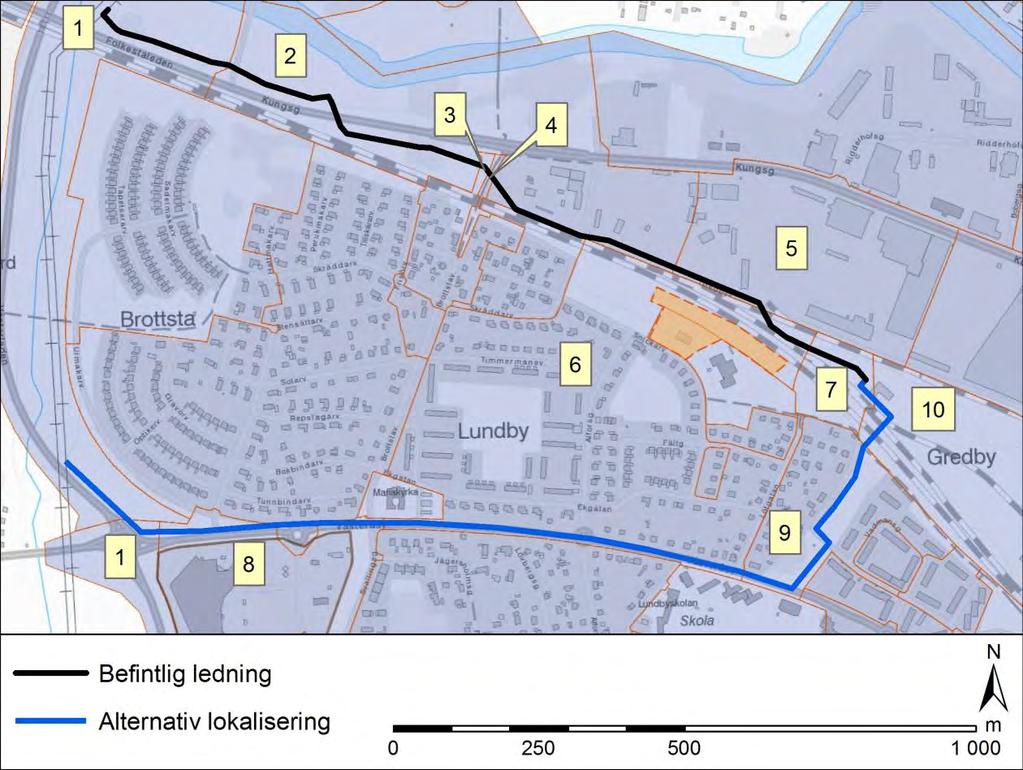 Stadsplan 0484K-1693C Industriområde 5 x Stadsplan 0484K-1176C Bostäder, järnväg 6 x Stadsplan 0484K-1111C Bostäder, järnväg, ledningar 7 x x Detaljplan 0484-P91/4 Natur, väg, parkering 8 x Stadsplan