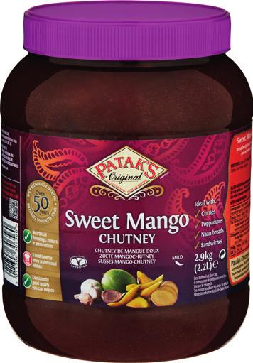 SMAKSÄTTARE Sweet Mango Chutney 2,9 kg Balti Currypata 2,3 kg Ord.