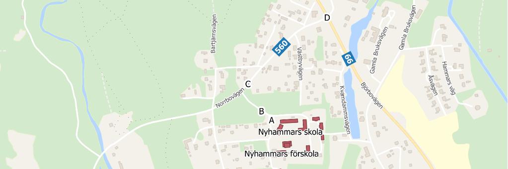 Förläng GC-vägen förbi ABB Arena. 5.16 Nyhammars förskola och skola Trafikmiljö vid skolor och förskolor A.