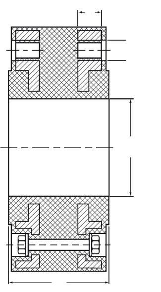Vibrationsdämpare TED-FLEX, typ TEV Vibrationsdämpare i EPDM med vulkaniserade metallflänsar Teddington TED-FLEX, typ TEV (röd) består av en solid kropp av EPDM-gummi med helt invulkaniserade