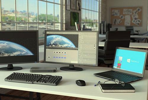 Denna dockningsstation av hög kvalitet kombinerar prestanda med enkelhet är en enkabelslösning som passar kreativa proffs som till exempel videoproducenter, grafiska designers, webbdesigners,