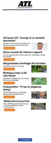 2X ÖPPNINGS- FREKVENS PLATS 1 Dagliga utskick: 10 000 prenumeranter Ca 30% öppningsgrad Chefredaktörens nyhetsbrev.