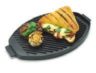 grill/rökyta Kraftigt grillgaller i gjutjärn Deluxe Accu-Temp termometer Övre ventil i gjutjärn Nedre spjäll i rostfritt stål Isolerade dubbla väggar i stål Handtag i värmebeständig, härdad plast med