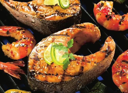 LAXKOTLETTER MED SESAM OCH SOJA Ingredienser En snabb men elegant middag.