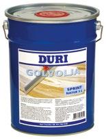 Produkter för ytbehandling Golvolja Duri Golvolja Sprint En luktsvag och härdande olja, bestående av linolja och uretanalkydolja, för ytbehandling av trä- och parkettgolv som utsätts för normalt till
