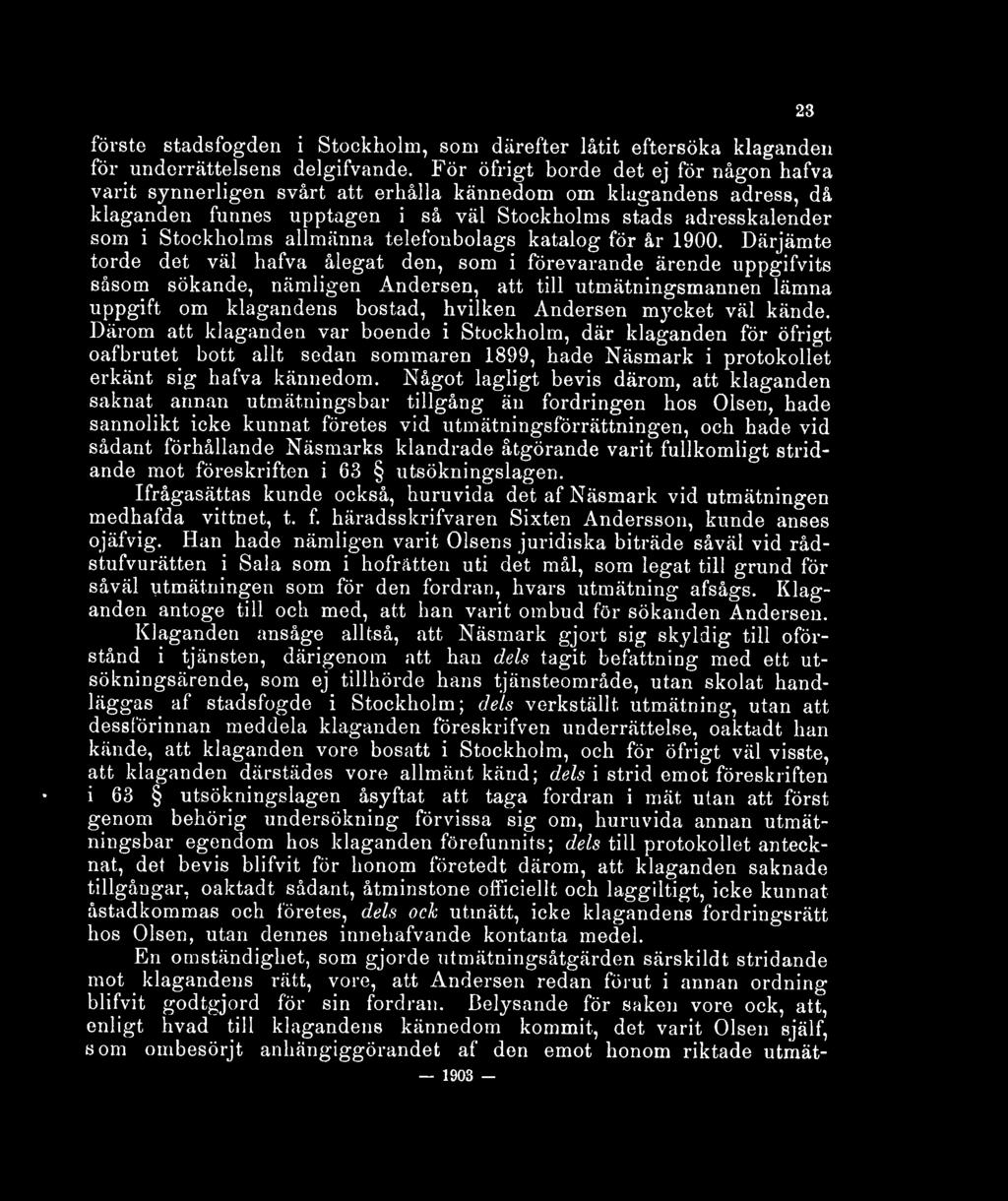 allmänna telefonbolags katalog för år 1900.