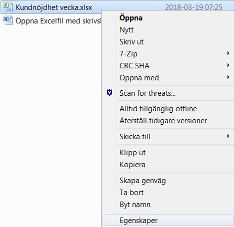Välj att Öppna med skrivskydd.