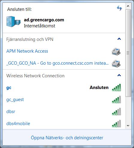 Sida 3 av 23 ALLMÄNT Trådlöst nätverk, Aktivera / Inaktivera Klicka på symbolen för Internetåtkomst (trappan). Markera aktuellt nätverket och välj Koppla ifrån.