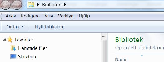 Layout och sedan menyrad.