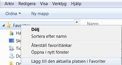 Flytta sedan genvägen till den mapp där du vill ha den.