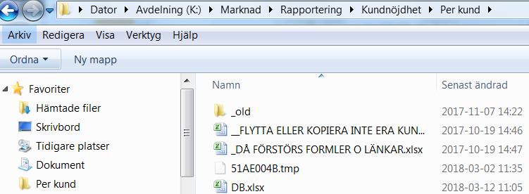 vill ha som favorit i mapplistan till vänster.