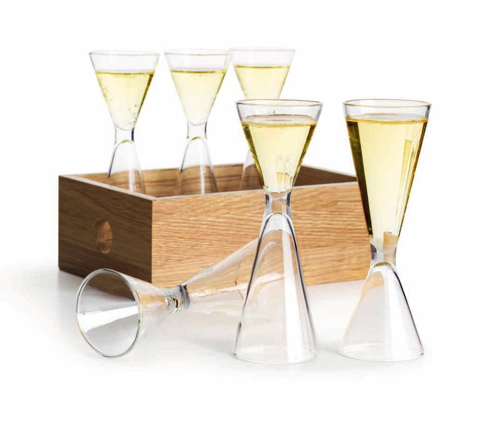 Vändbara snapsglas ger dig två storlekar på snapsen 5017704B Snapsglas 6