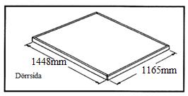 8 3. Gör sedan en fyrkantig form av träreglar, B:1453mm D:1170mm som du sedan häller betongen i. Dessa skall tas bort när betongen stelnat.