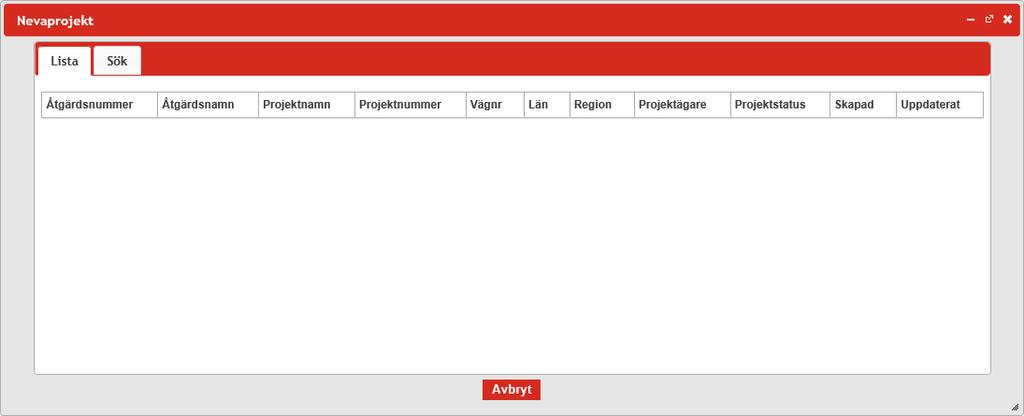 4.2. Projektverktyg Projektverktygen används för att skapa, hitta eller importera projekt. 4.2.1.