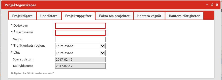 m. Vissa av uppgifterna är tvingande för att