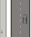 1.0 Ingen separering: motsvarar blandtrafik, dvs. det finns ingen separering mellan GCM-trafikanter och motorfordon: 0.2 Fullständig separering: avser en avskild GC-bana i landsbygdsmiljö.