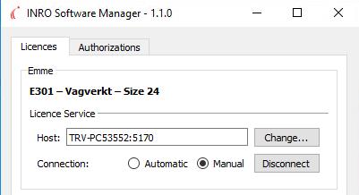 När Emme är installerat behöver man aktivera programmet Det görs med en 15 tecken lång kod I retur från INRO kommer en fil för att kunna slutföra