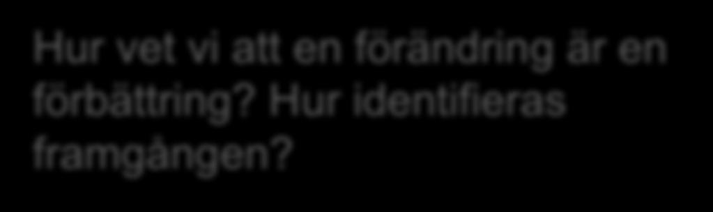 Hur identifieras framgången?