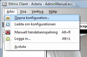 Ethiris Client Huvudmeny Client Användarguide 2.2 Huvudmeny 2.2.1 Översikt I detta avsnitt kommer vi att titta närmare på alla menyer och lära oss vad varje meny är till för.