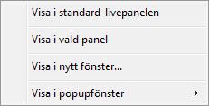 Client Användarguide Ethiris Client Vyutforskaren Figur 2.50 Popupmeny vid högerklick på en vyknapp. Alternativen handlar om var vyn ska visas.