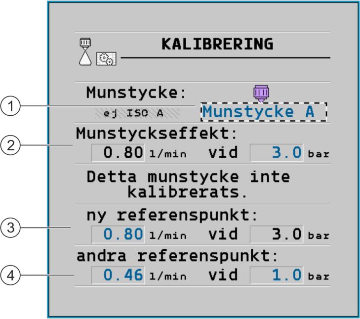 Konfigurera jobbdatorn Konfigurera munstycken - på sprutor med trycksensorreglering 7 2. Tryck på så att hastighetssymbolen visas i området Användaruppgifter. 3.