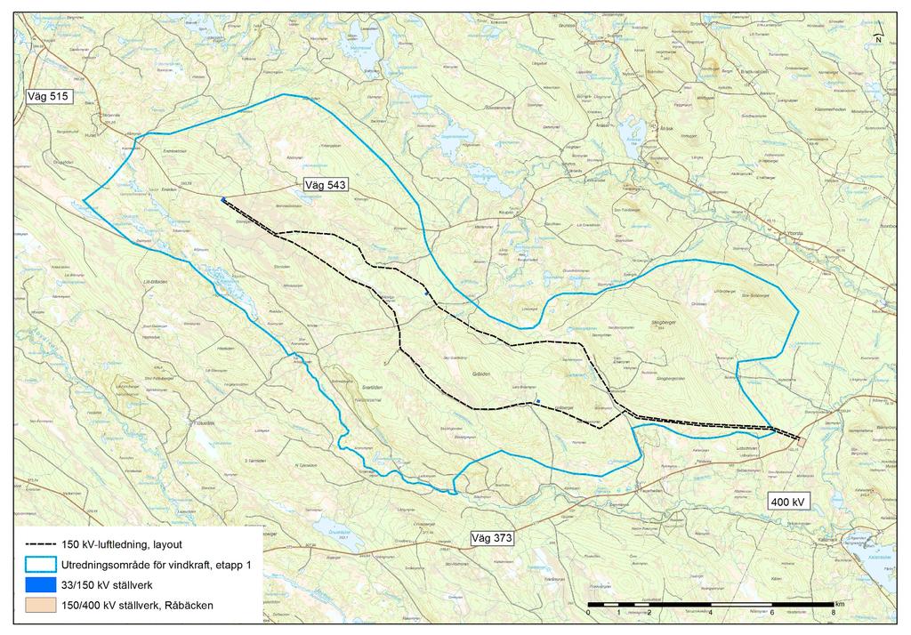 ÄNDRING AV NÄTKONCESSION ERSTRÄSK-RÅBÄCKEN 1 Inledning Bakgrund Markbygden Vind AB planerar att etablera upp till 1101 vindkraftverk i de västra delarna av Piteå kommun, mellan Åbyälven i söder och