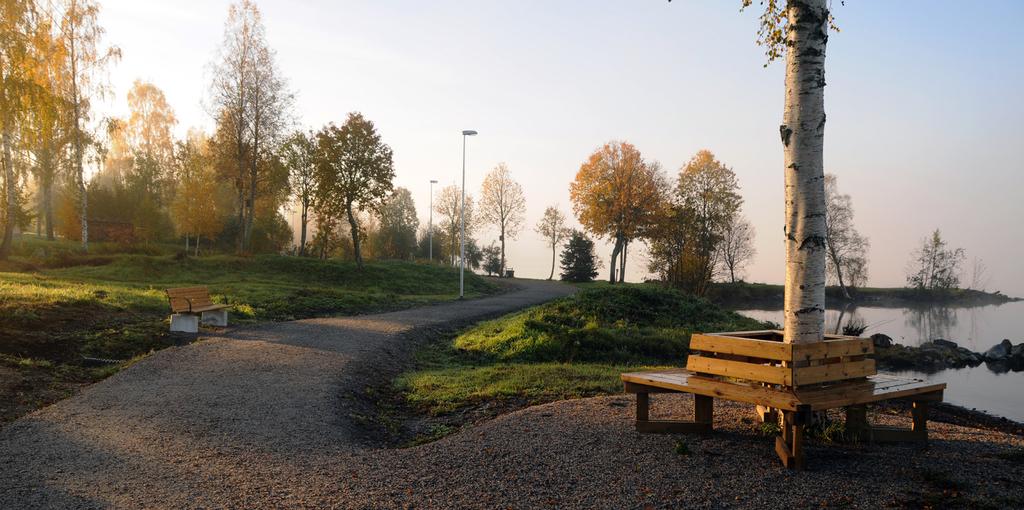 Stigar bör röjas och skogen bör röjas och glesas ut på vissa ställen. Även här kan grillplatser, sittplatser och bord höja attraktiviteten.