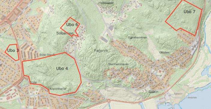 Områden i Sörberge och Fagervik Områden i Sörberge och Fagervik Ubo 3, Sörberge, Nyböle Området ligger väldigt nära Böle skola och service-utbudet i Sörberge centrum.