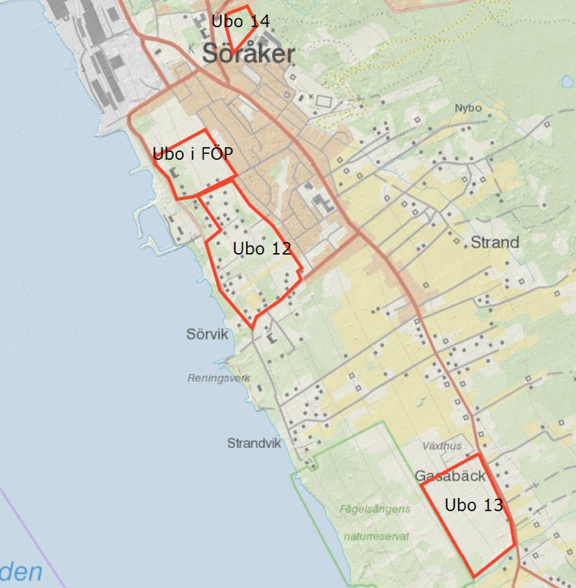 Ubo 13, Söråker, Gasabäck Område om cirka 10 hektar som ligger cirka 500 meter från Klingerfjärden och som erbjuder fin utsikt mot Klingerfjärden.
