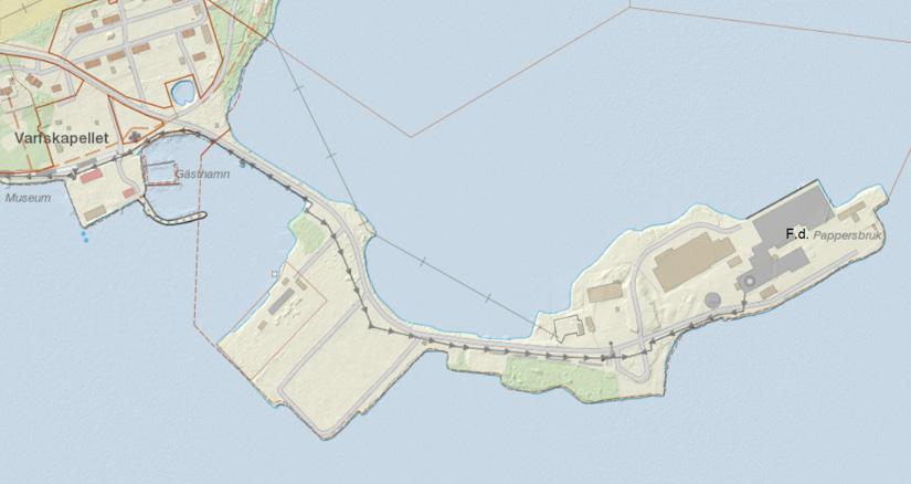 Omvandlingsområde Vivstavarv med beteckning DP 12 Det före detta pappersbruket har fått en ny ägare som försöker etablera andra verksamheter inom det ca 25 hektar stora landområdet.