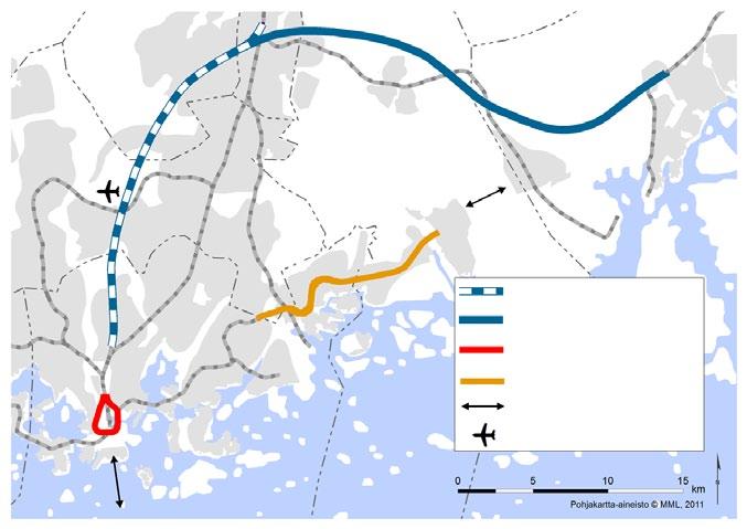Område för centrumfunktioner, kommuncentrum Område för tätortsfunktioner som ska förtätas Reservområde för arbetsplatsområden Område för tätortsfunktioner Område för tätortsfunktioner som stöder sig