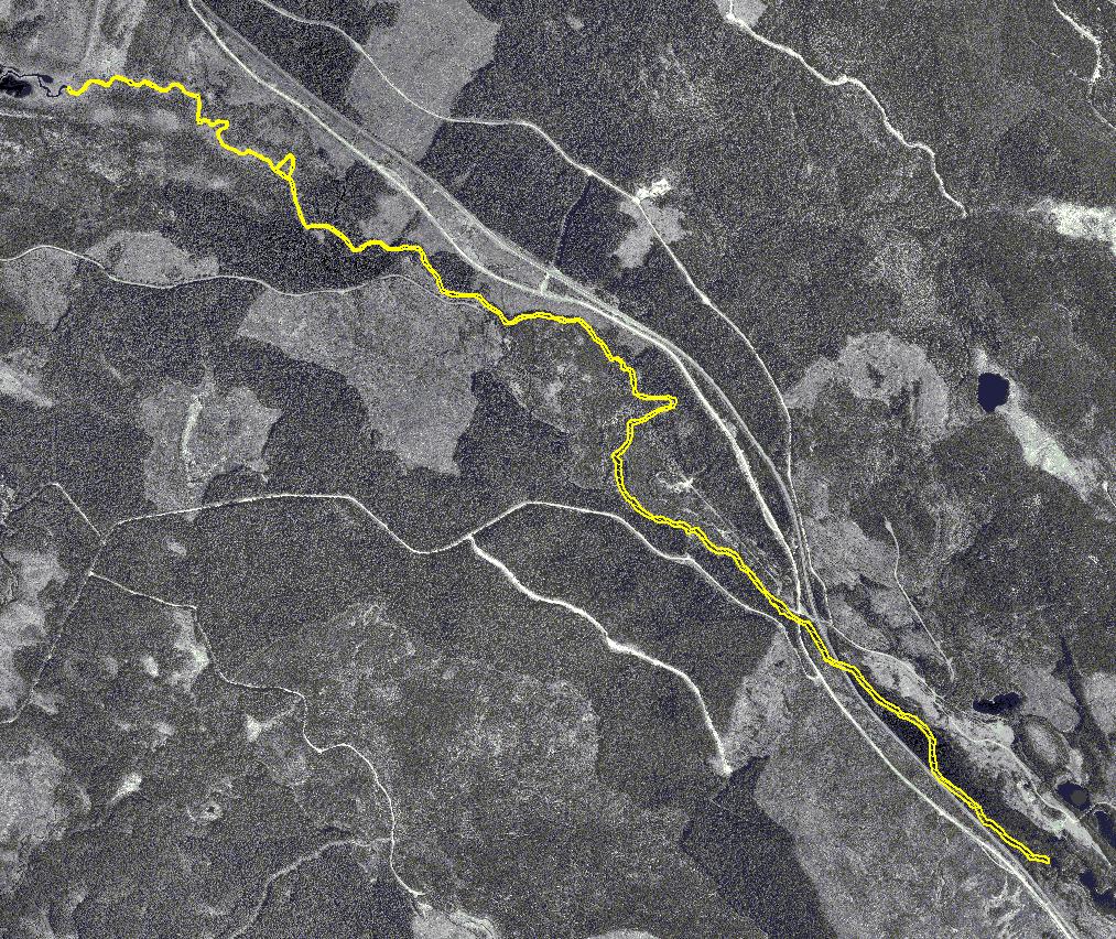 för Natura 2000-området Juån. Blå markering anger området.