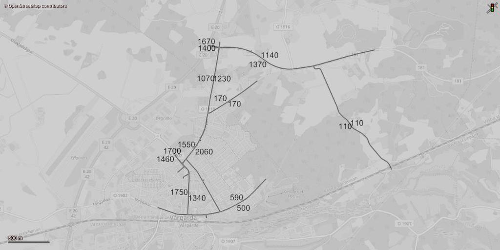 5 DYGNSTRAFIK Den genomsnittliga trafikmängden per dygn, ÅDT, kan vara en hjälp för att få en generell uppfattning om trafikmängd längs en gata och används också som indata till bullerutredningar. 5.